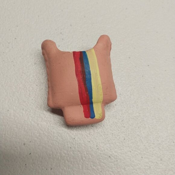 Vintage Folk Art Hand Painted Salt & Pepper Shakers + Toothpick Holder Pottery - Picture 15 of 15